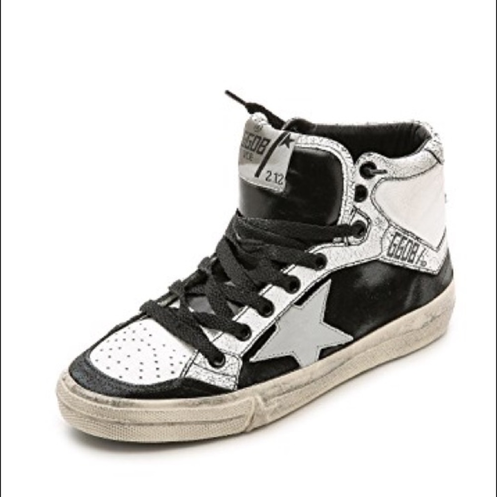 GOLDEN GOOSE Black and White high-tops